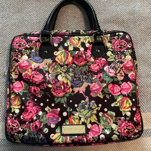 Betsy Johnson Floral Laptop/IPad bag